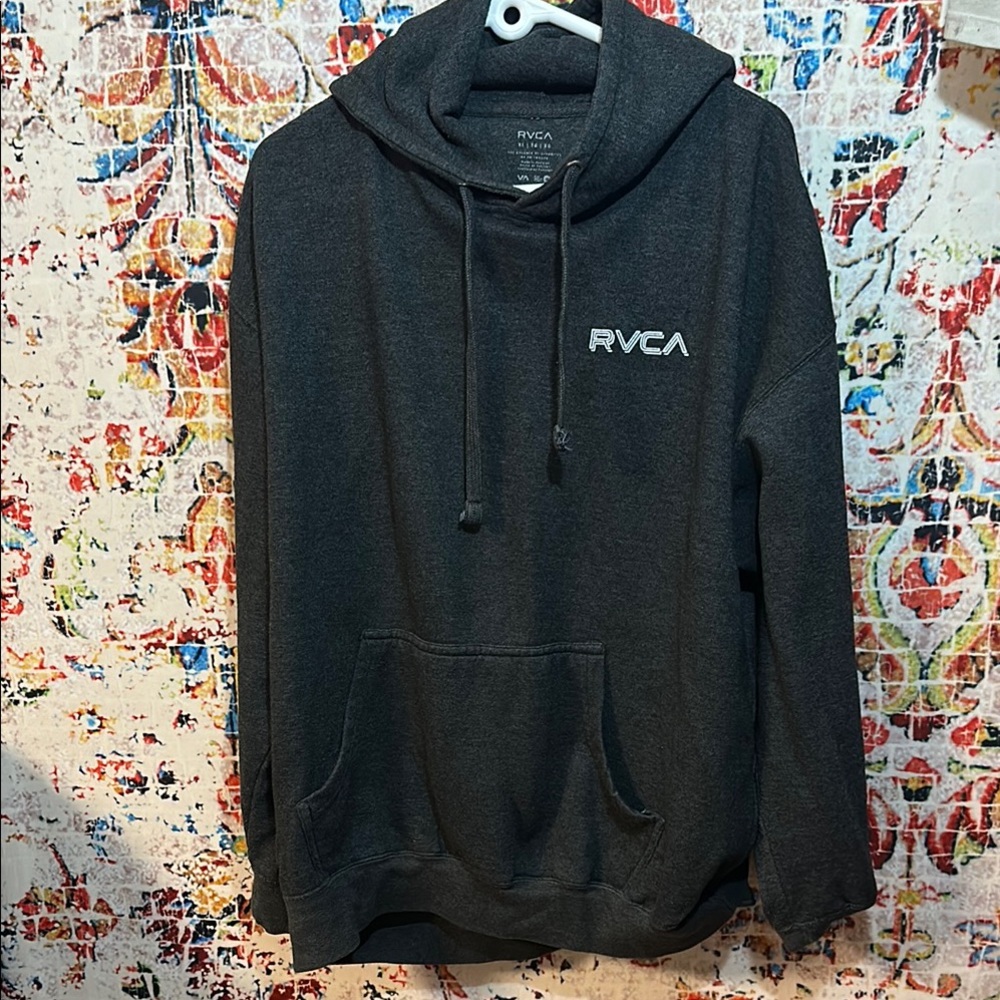 RVCA Men's Charcoal Hoodie